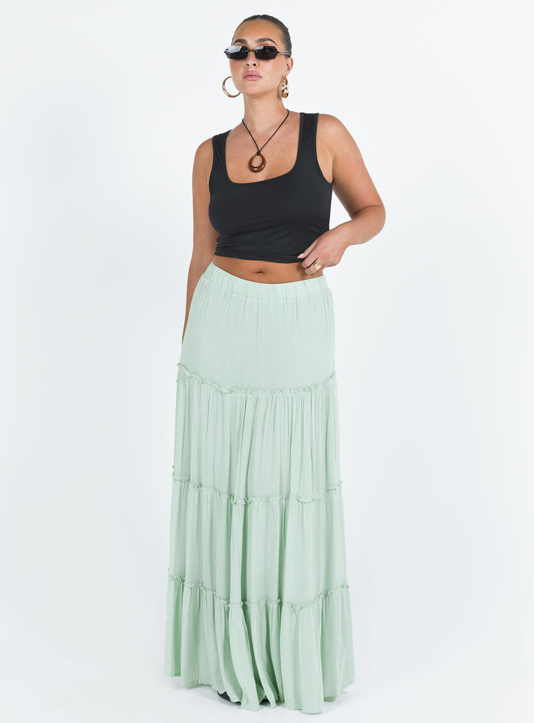 product Miriah Maxi Skirt Sage Princess Polly  Mini Skirts 