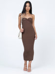 product Princess Polly Crew Neck  Kallista Maxi Dress Brown