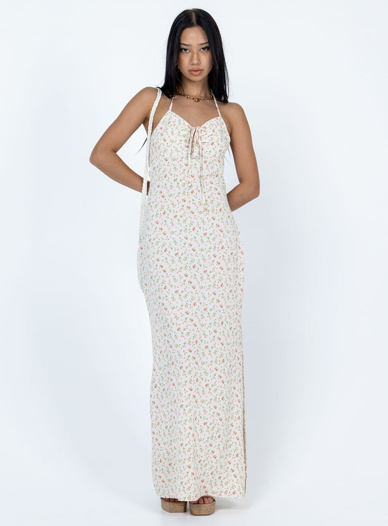 Delilah Maxi Dress White Multi
