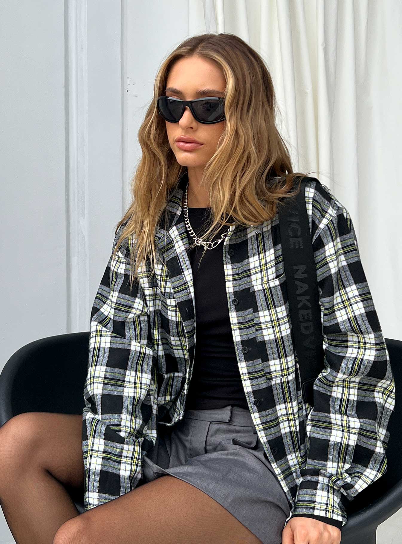 product Princess Polly Full Sleeves High Neck  Camlan Check Shirt Multi