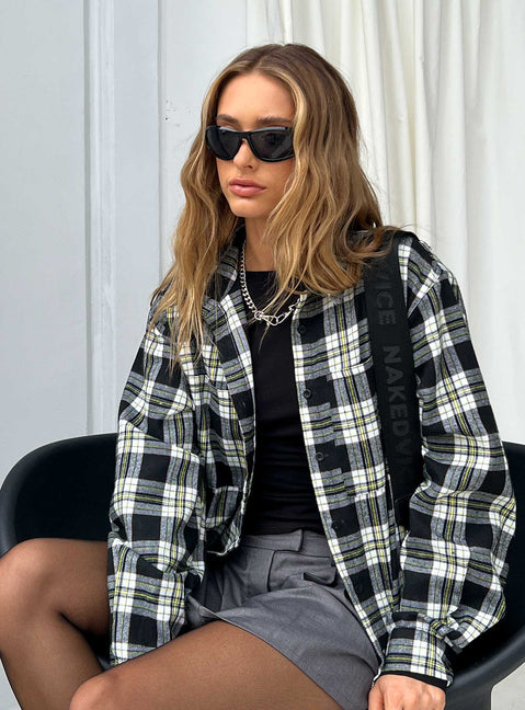 product Princess Polly Full Sleeves High Neck  Camlan Check Shirt Multi