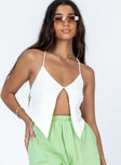 product Princess Polly Sleeveless Asymmetric Neckline  Halley Top White