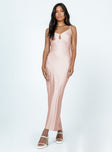 Front view of model wearing  front Princess Polly Sweetheart Neckline  Dakin Maxi Dress Pink