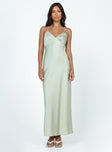 Princess Polly Sweetheart Neckline  Dennings Maxi Dress Sage