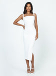 Princess Polly Square Neck  Lainey Midi Dress White