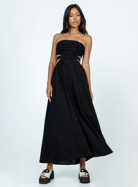 product Princess Polly Asymmetric Neckline  Kat Maxi Dress Black