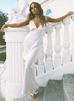 product Princess Polly High Neck  Allegra Maxi Dress Champagne