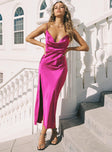 product Princess Polly Cowl Neck  Walk The Line Midi Dress Magenta