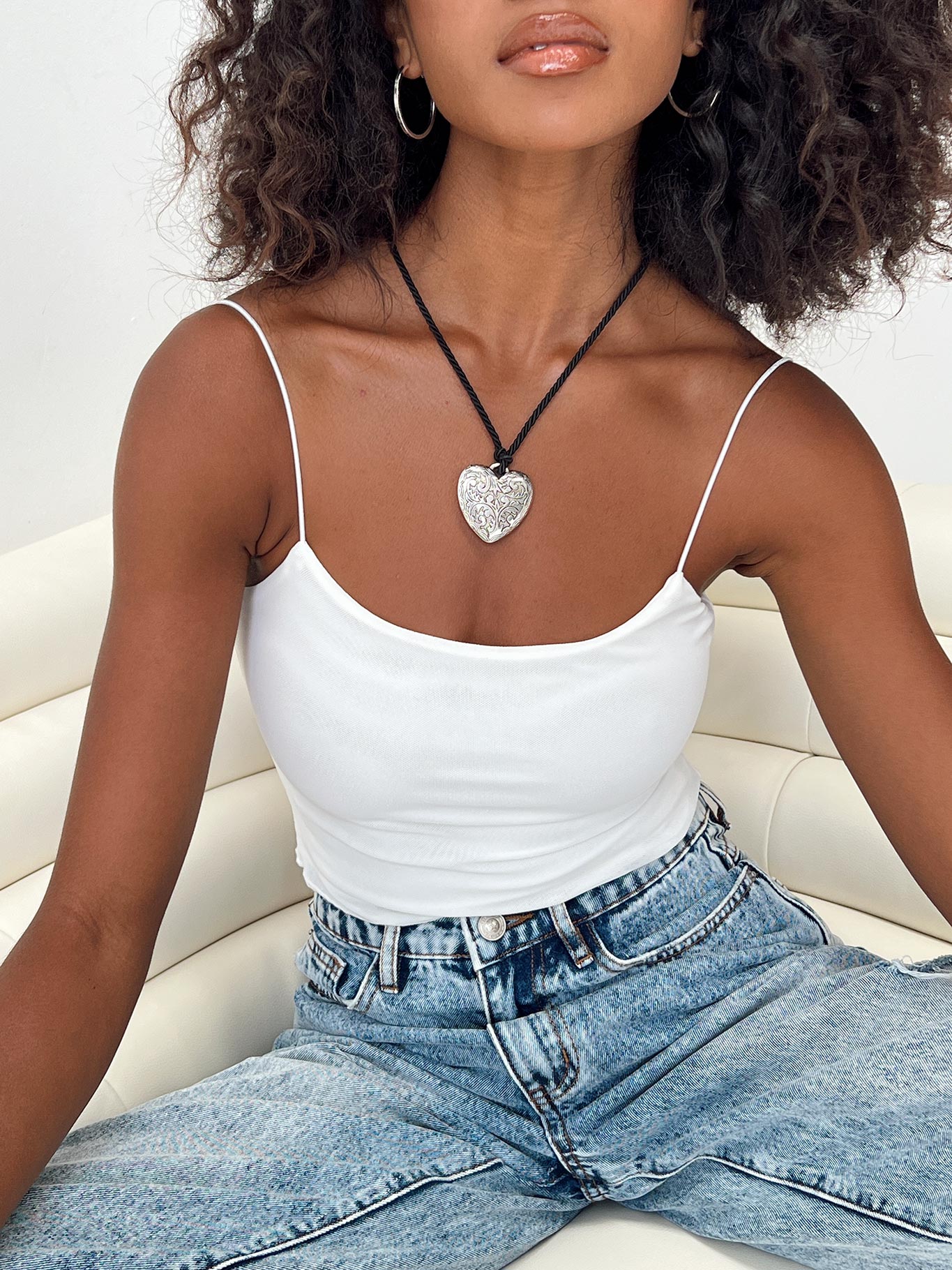 product Princess Polly Sleeveless Square Neck  Catalin Cami White