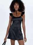 product Princess Polly Asymmetric Neckline  Jordana Mini Dress Black