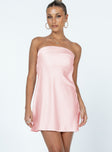 product Princess Polly Asymmetric Neckline  Jasmyn Mini Dress Pink