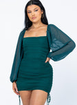 product Princess Polly Asymmetric Neckline  Aleena Mini Dress Green