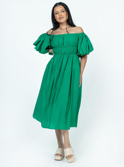 product Princess Polly Asymmetric Neckline  Neri Midi Dress Green