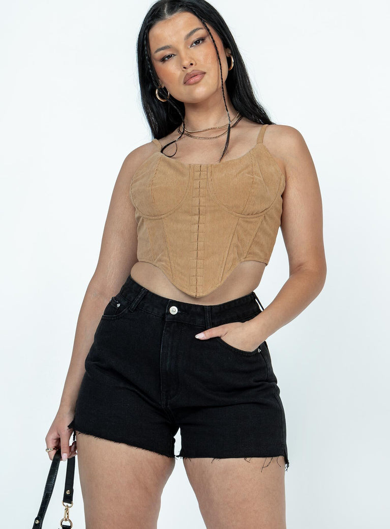 Leonie Denim Shorts Washed Black