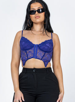 product Princess Polly Sleeveless Asymmetric Neckline  Shayna Corset Blue