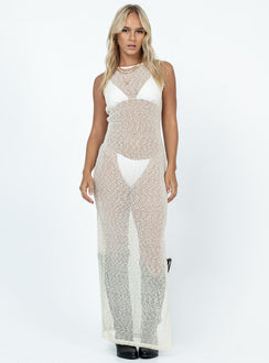 product Princess Polly High Neck  Performer Knit Maxi Dress Cream