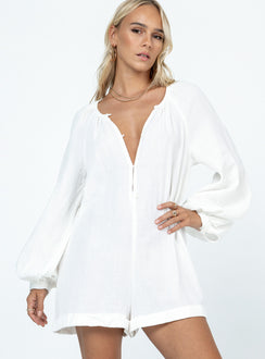 Cameron Romper White
