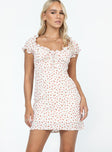 product Princess Polly Crew Neck  Reuben Mini Dress White Floral