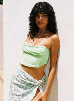 product Princess Polly Sleeveless Square Neck  Tiya Strapless Top Green