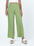 product Princess Polly High Waisted Pants High Waisted Pants High Waisted Pants  Louis Linen Blend Pants Light Green