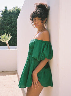 product Princess Polly Asymmetric Neckline  Halton Mini Dress Green