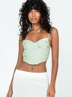 product Princess Polly Short Sleeves Square Neck  Conaway Top Green