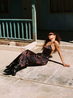 product Princess Polly Square Neck  Charlow Maxi Dress Black / Brown