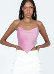 product Princess Polly Sleeveless Cowl  Julia Glitter Top Pink