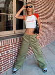 product Princess Polly Low Rise Pants Low Rise Pants Low Rise Pants  Fallout Mid Rise Cargo Pants Green