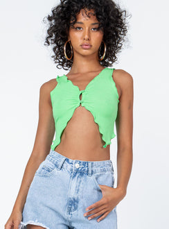 product Princess Polly Sleeveless Square Neck  Amyra Top Green