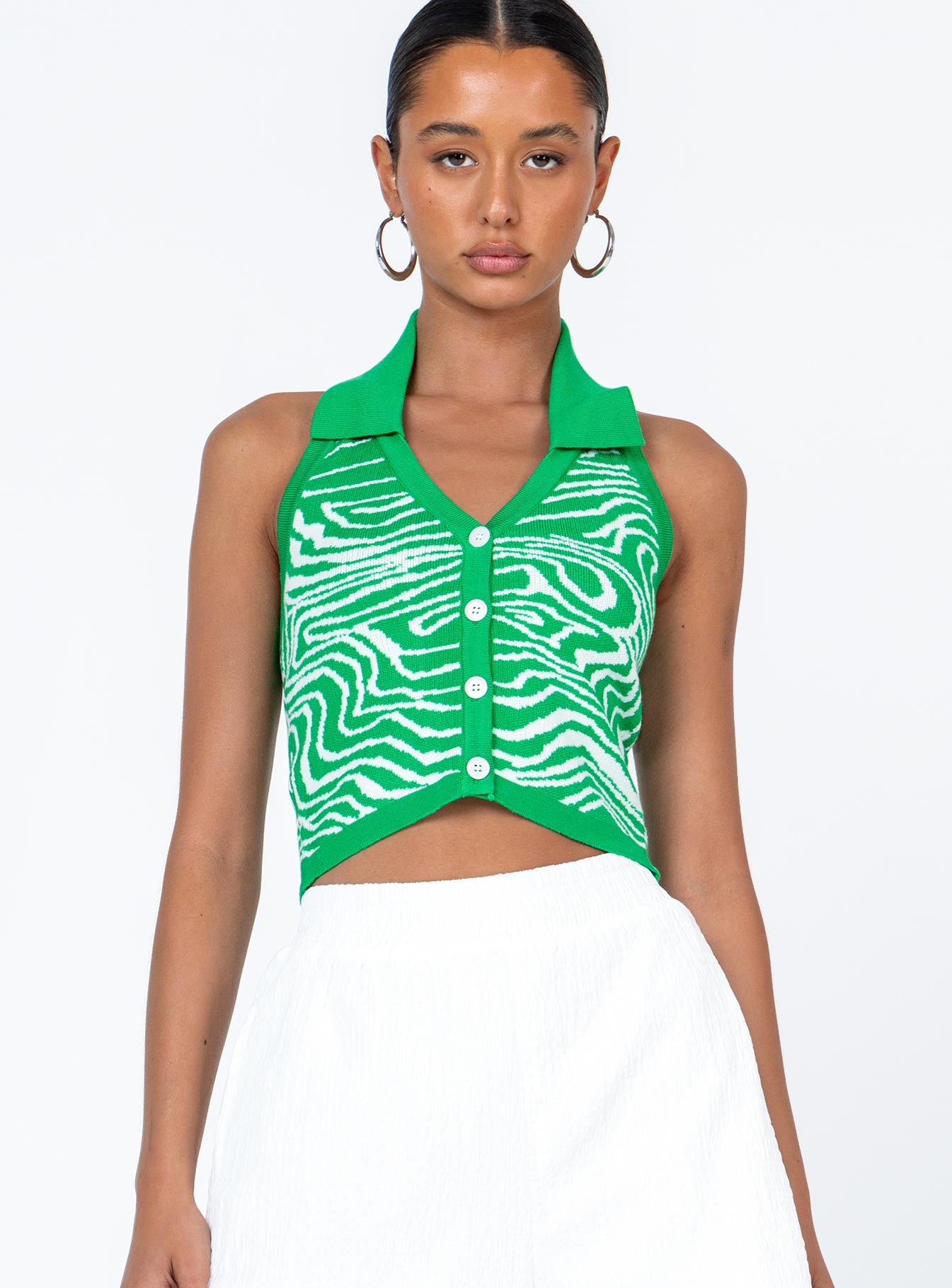 product Princess Polly Sleeveless Scoop Neck  Aydin Top Green