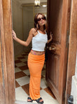 Oscar Maxi Skirt Orange Princess Polly  Maxi 