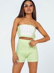 Cal Cable Knit Shorts Green