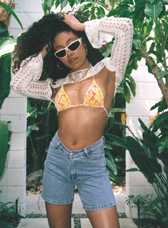 Ragina Longline Denim Shorts Princess Polly mid-rise 