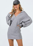 product Princess Polly High Neck  Quinten Sweater Mini Dress Grey