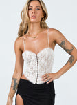 product Princess Polly Sleeveless Sleeveless Sweetheart Sweetheart  Giorgi Lace Corset Ivory