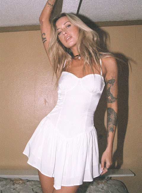 product Princess Polly Sweetheart Neckline  Camille Mini Dress White
