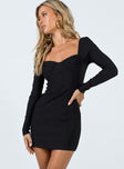 product Princess Polly High Neck  Bartlett Long Sleeve Mini Dress Black