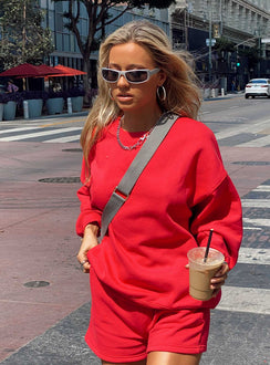 Amato Sweatshirt Red Princess Polly  long 