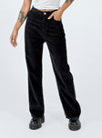 product Princess Polly High Waisted  Kalinda Jeans Black Cord