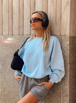 Nardel Sweatshirt Baby Blue Princess Polly  Cropped 