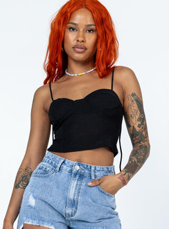 product Princess Polly Short Sleeves High Neck  Mathea Top Black