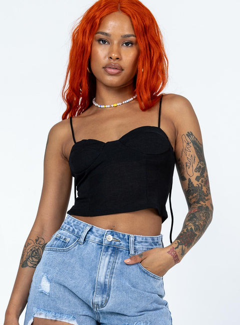 product Princess Polly Short Sleeves High Neck  Mathea Top Black