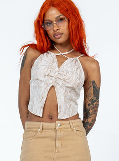 product Princess Polly Full Sleeves Square Neck  Kensington Top Beige