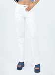 product Princess Polly High Waisted Pants  Mawson Bootleg Cargo Pant Ivory