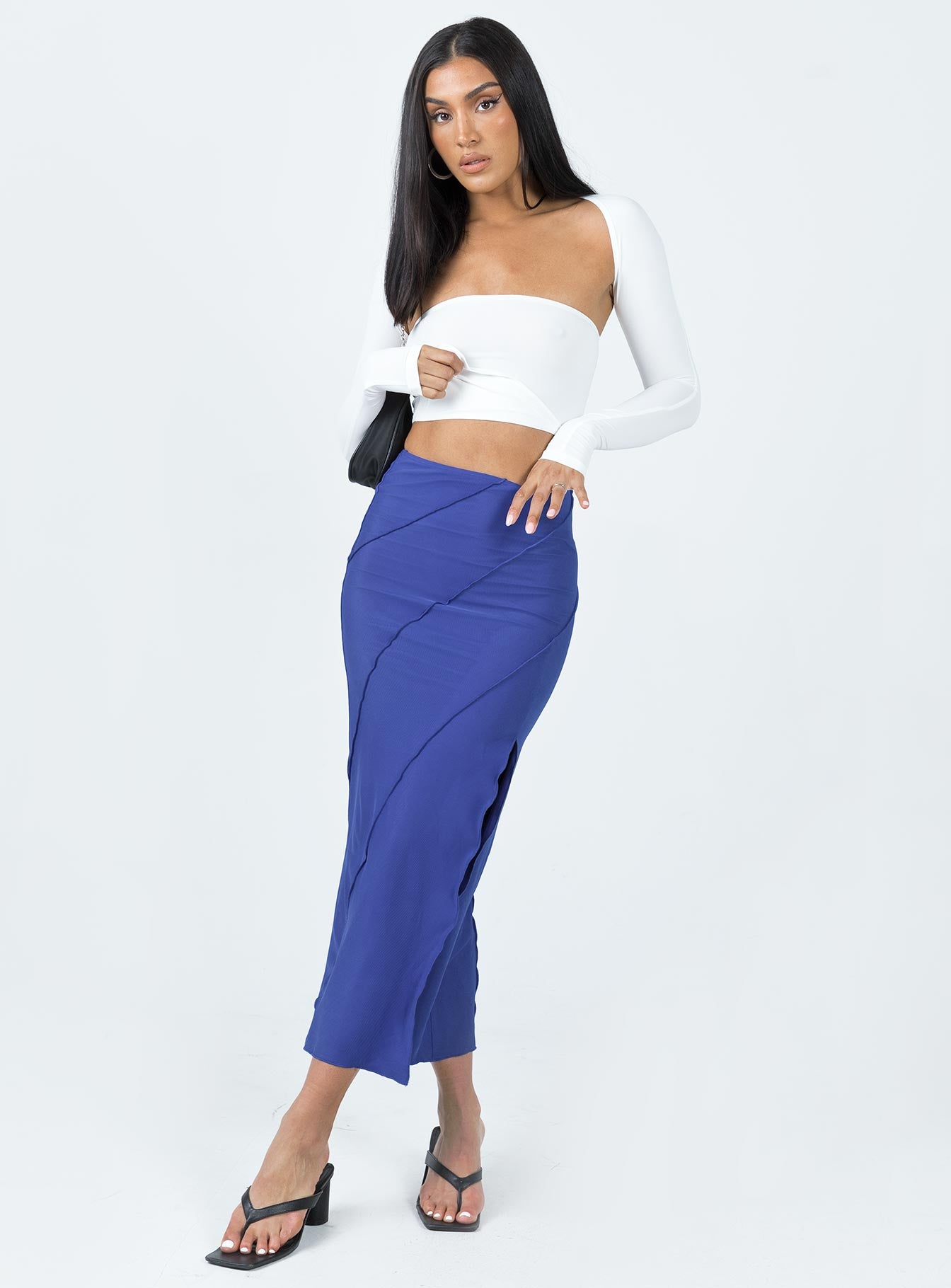 product Erika Midi Skirt Blue Princess Polly  Midi Skirts 
