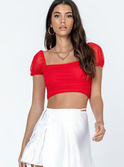 product Princess Polly  City Lights Crop Top Red