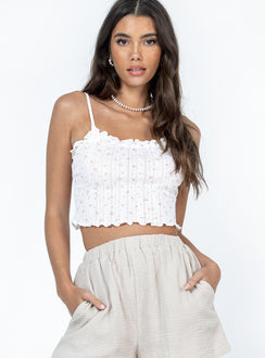 product Princess Polly Sleeveless High Neck  Sorana Top White