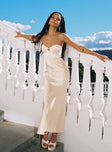 product Princess Polly Sweetheart Neckline  Kinney Strapless Maxi Dress Cream