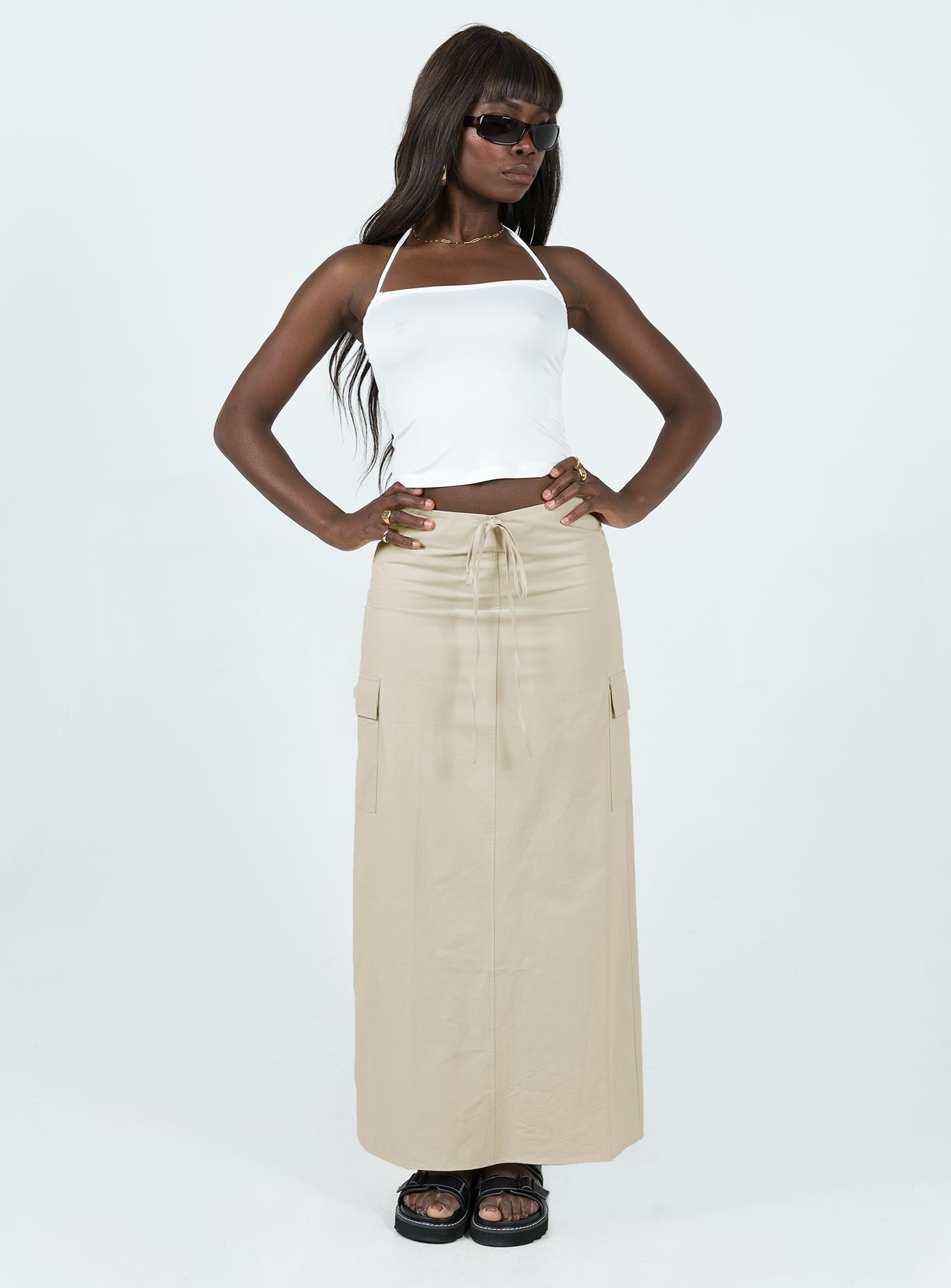 Long beige skirt clearance uk